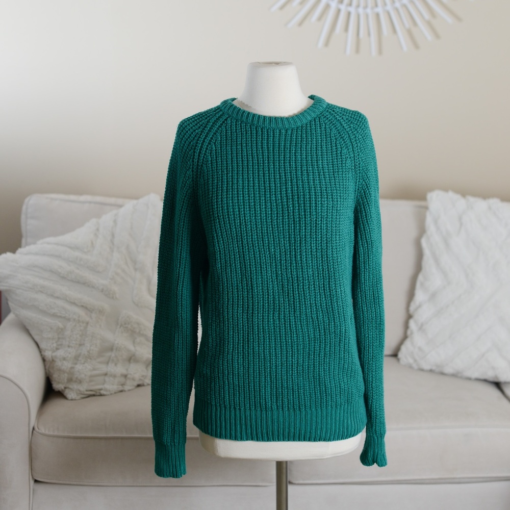 Vintage Nordstrom Pullover Sweater in Turquoise Green